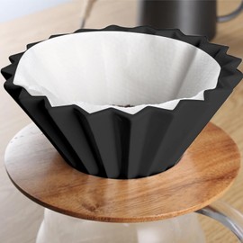 Origami Filter Cup,Ceramic Pour Over Coffee Maker, Non-Electric Pour Over Coffee Dripper, Easy Manual Brew Maker, Single Cups Porcelain for Home, Cafe, Camping, Coffee Gifts (Green)