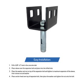 Mobile Home Concrete Slab Anchors with Expansion Bolt Set for Dry Concrete - Double Head Anchor (4 Pack)