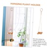 Kisangel Pu Leather Hanging Basket for Flowerpots Modern Planter Base