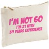 Lolmugs I'm Not 60, 60th Birthday Cotton Make-Up Gift Bag