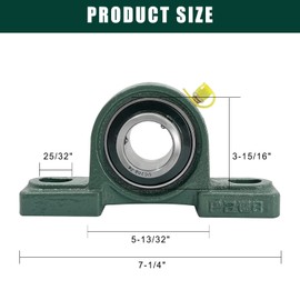 4Pcs UCP208-24 Pillow Block Bearing 1-1/2" inch Mounted Bearing Chrome Steel Bearings with 1 1/2" Bore Self Alignment