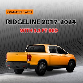 G-PLUS Truck Bed Mat Compatible with Honda Ridgeline 2017 2018 2019 2020 2021 2022 2023 2024 with 5.3FT (64.0 in) Bed Mat, All Weather Protection TPE Heavy Cargo Liner, Black