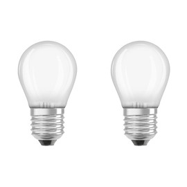 OSRAM LED Star Classic P 40 FS Warm White Filament Matt E27 Drops, Double Pack