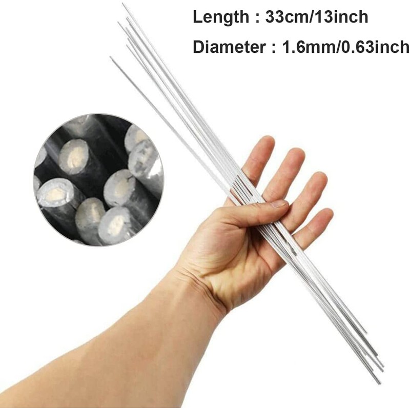 50 Pieces Flux Core Aluminum Rods Low Temperature Easy Melt
