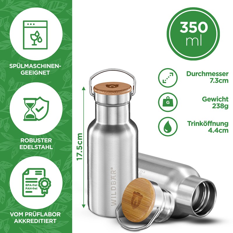 Wildbär Perfect Stainless Steel Bottle, 350 ml