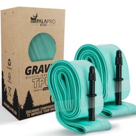 IMPALAPRO TPU Inner Tube, Gravel 700 x 32-42C, Ultralight 44g, Presta Valve 65mm, 700 Air Tube, Gravel 700, Bicycle Inner Tube, Gravel 700, Inner Tube, 2 Pack, 65mm