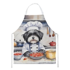 Caroline's Treasures Havanese The Chef Apron Cooking Kitchen Server Baking Crafts Gardening for Adult Women Men, Unisex, Large, Multicolor