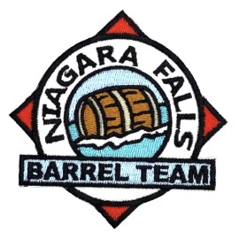 Retro Niagara Falls Barrel Team Vintage Style Retro Patch Hat Cap Jacket Iron Sew 3”