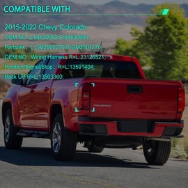 Awayet Fit for 2015-2022 Chevy Colorado tail light Assembly with Factory Halogen Left Driver side rear light OEM Style 84630992 GM2800270