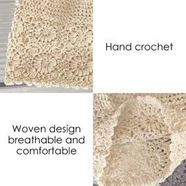 DHSBGWSX 1 x Knitted Cotton Hat, Summer Loose Beanie, Thin Cotton Hat, Crochet Hat, Women's Toe Cap, Suitable for Various Head Shapes and Face Shapes (Beige), beige