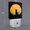 Chrobak LED Night Light,Full Moon Cat Sit In Grass Field