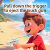 Summer Creative Double-Sided Reverse Water Gun Prank Tactical Dual-Spray Mini