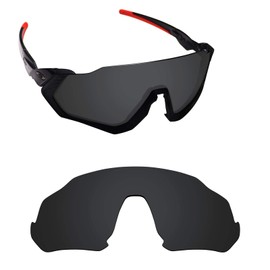Alphax Stealth Black Polarized Replacement Lenses for Oakley Flight Jacket OO9401