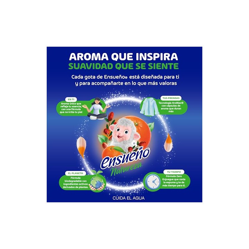 Ensueño Natureza Argan + Mandarina Suavizante de Telas 850ml