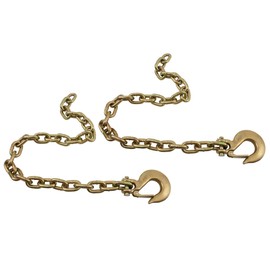 Mytee Products (2 Pack 3/8" x 36" Trailer Safety Chains with Clevis Grab Hooks & Safety Clip | Grade 70 Binder Towing Trailer Chain