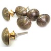 French Furniture Fittings Antiqued Brass DIMPLE KNOBS - Set of
