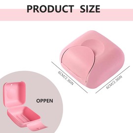 4Pcs Travel Soap Case, Soap Box, Soap Holder, Soap Bag, Leakproof Soap Dish with Lid, Portable Soap Container, Candy Color Soap Case Container, for Travel, Outdoor Hiking, Camping, Home, Bathroom