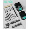 Cordless Drill, 20V MAX Power Drill Set with 2 Batteries