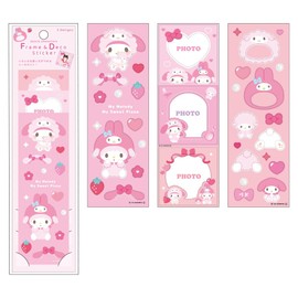 Tees Factory Sanrio Characters Frame & Deco Sticker Pink H 4.7 x W 1.6 inches (12 x 4 cm) SR-5543530PK
