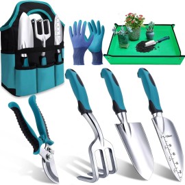 Kynup Garden Tools 7-Piece, Gardening Hand Tools, Gardening Tools Set Cultivator