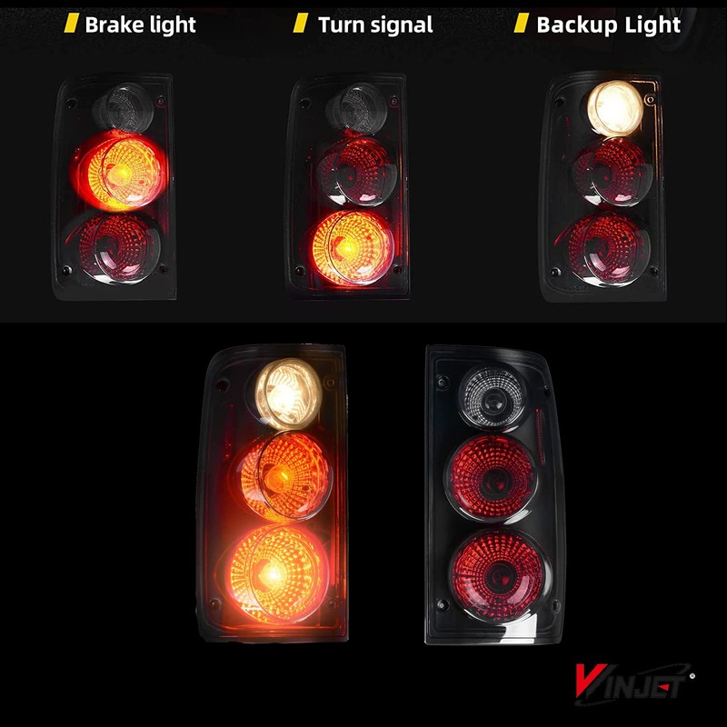 Winjet Tail light Tail Lamps Compatible with 1989-1995 Toyota Pickup,
