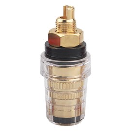 Banana Plugs for Speaker Wire, Copper Binding Post Speaker Amplifier Terminals with Transparent Cover, Detachable Video Speaker Terminal Connectors for Amplifier Speaker