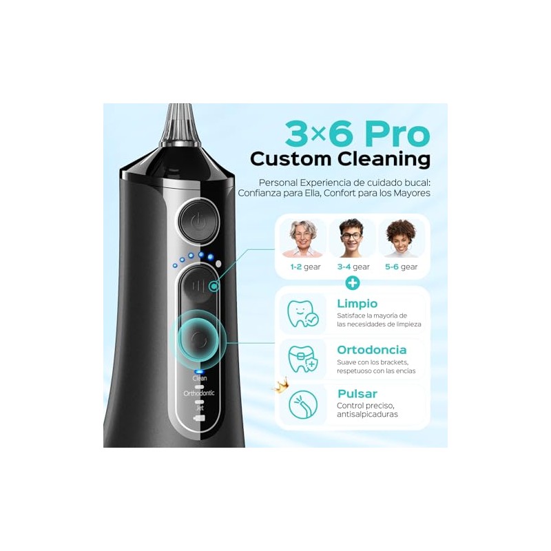 COSLUS C51 Irrigador Bucal de Viaje Portátil, Diseño compacto e