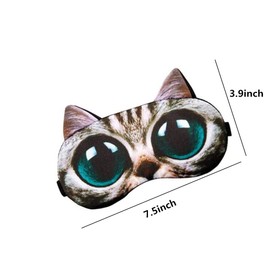 Cute Animal 3D Funny Sleep Eye Mask Eye Cover for Women, Cat Dog Soft Blindfold Sleeping Mask Eyeshade for Plane Travel Office Nap (2 Pack)