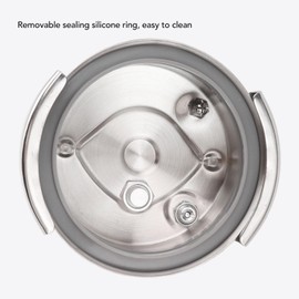 304 Stainless Steel Pressure Cooker, & Reliable, Multifunctional Design, High Pressure Stew, Quick Cooking, Gas & Induction Compatible (1.2L)