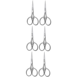 6 Piezas tijera para recortar bigote tijeras de peluqueria barba de hombre tijeras de barba para hombre de cejas para cortar a para a