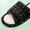Linen Open Toe Slippers, Soft and Silent Home Slippers for