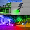 T-SUN Solar Spotlights, Color Changing 7 LED Waterproof Solar Garden