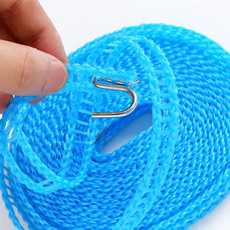 5m Washing Line, Outdoor Windproof Clothesline, Portable Clothes Line for