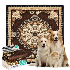 Qeils Washable Pee Pads for Dogs, Reusable Puppy Pads Super Absorbent Leakproof Dog Training Pads, Non-Slip Wee Wee Pads for Crate, Floor, Potty Pads Feeding Mat Dog Pee Extra Large Pee Pads 72"x72"