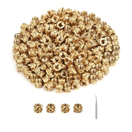 Pack of 250 Threaded Inserts, M3 Thread Insert, 3D Print, Melting Thread, Insertion Nuts, Threaded Inserts for 3D Printing Parts, Automotive, Plastic Shell