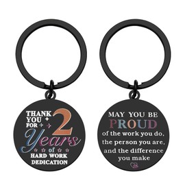 Thank You Gifts for Colleagues 2 Year Work Anniversary Keyring Gift for Coworkers Staff Appreciation Gifts for Coach Work Colleagues Gratitude Gifts for Team Leaders Inspirational Gifts for Employer
