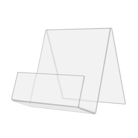 Art Easel J Stand Display 6" x 6" Clear Acrylic Literature Booklet Holder with Front Lip for Museums Art Galleries Retailers by Marketing Holders