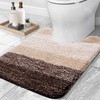 smiry Microfiber U-Shape Toilet Mat, Non-Slip Shaggy Soft Pedestal Mat