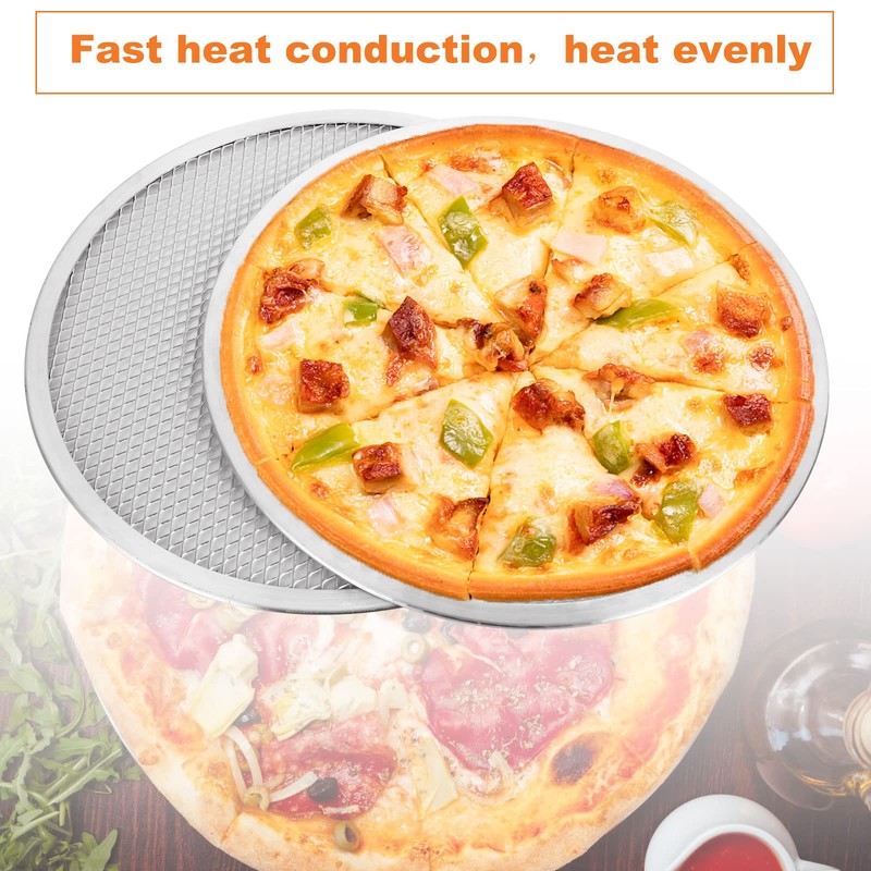 MIVIDE 4PCS 12In Mesh Pizza Screen, Pizza Trays for Oven