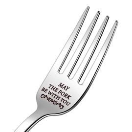 May The Fork Be with You Fork for Movie Fans Anniversary Birthday Gifts for Women Men Couples Gifts for Him and Her Inspirational Gifts for Women Coworkers Friends Forks Stainless Steel