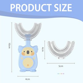 Zahnbürste Kinder, U Förmige Kinderzahnbürste, Weicher Bürstenkopf aus Silikon, Kinderzahnbürste U-Form, Weicher Bürstenkopf aus Silikon Mundpflege, Massage-Zahnfleisch, Rundumreinigung