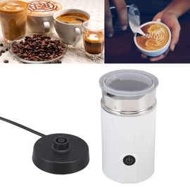 Vollautomatischer Milchaufschäumer elektrischer Milchdampfer heißer/kalter Milchschaumbereiter, 8,1 oz/240 ml, Kaffeewärmer für Latte, Cappuccino, Matcha, heiße Schokolade(EU-Stecker)