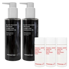 Innisfree Black Volcanic Paha Pore Cleansing Oil 2pcs + Blemish Toning Serum 15mlx3pcs free / 이니스프리 블랙 화산송이 파하 모공 클렌징 오일 2개+잡티토닝세럼 15mlx3개 증정