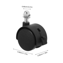 STOBAZA 4Pcs Caster Wheel with Brake Replacement Wheels for Electric Oil Filled Heaters Bath Seat Trolley Accessories Easy to Install Compatible with Various Furniture