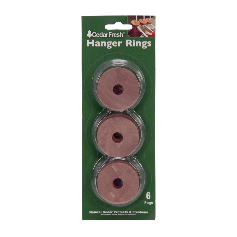 Household Essentials Cedar Fresh Cedar Rings, Pack of 6, Solid