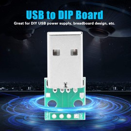 USB Breakout Board,10 Pieces USB to DIP Board USB Type A to DIP Adapter Board Male 4 P USB DIP Adapter 2.54mm Pitch Header Adapter Connector