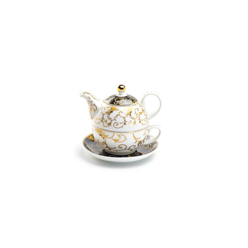 Gracie China Shop Grace Teaware Gold Scroll Fine Porcelain Tea