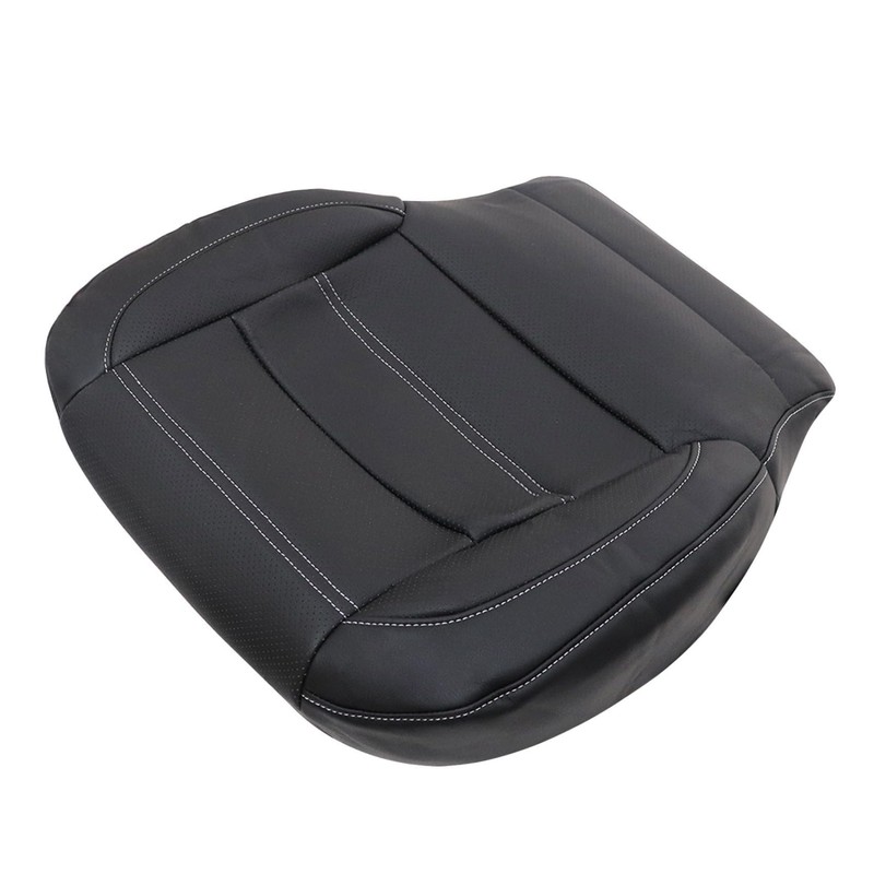 Priprilod Perforated Black Leather Driver Bottom Replacement Seat Cover Compatible