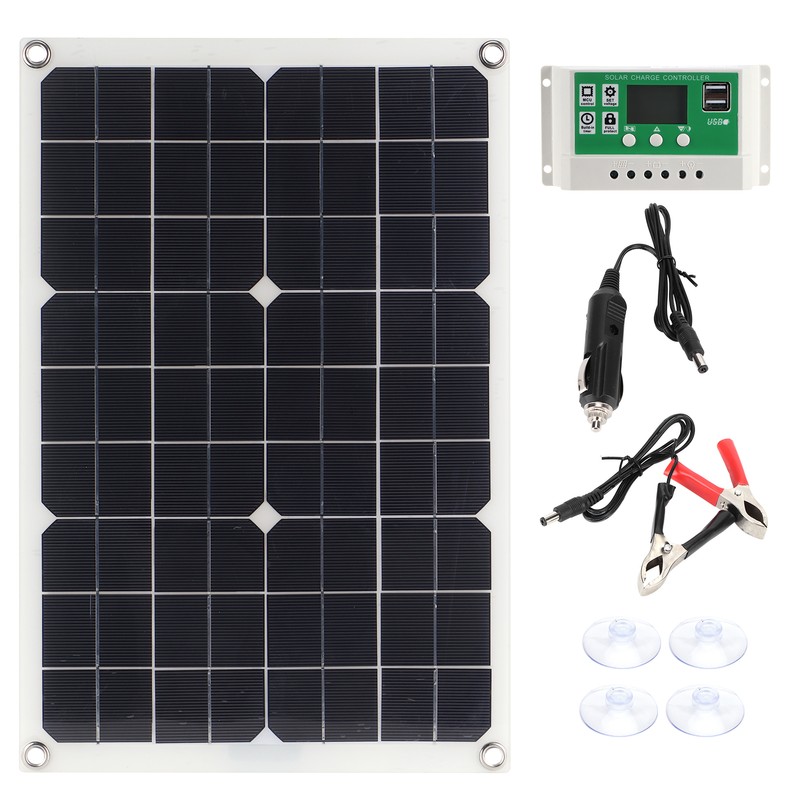 20W Solar Panel Kit Monocrystalline Photovoltaic Solar Charge Controller for