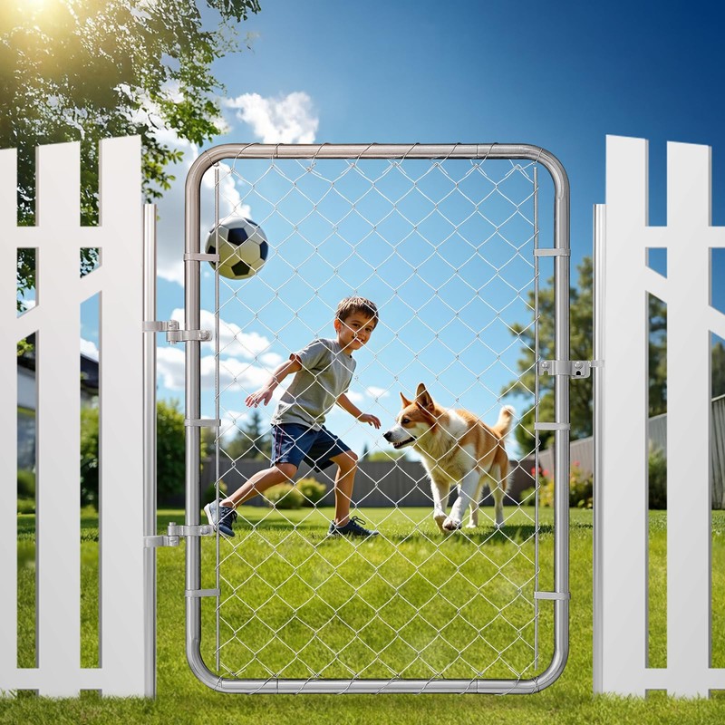 VEVOR Chain Link Fence Gate, 32 x 46 in, Adjustable